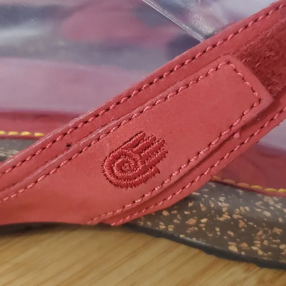 Teva Ventura Red Leather Cork Thong Flip Flop Sandals Women's Size 10